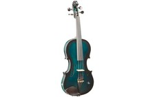 GREEN 4/4 SIZE BARCUS-BERRY VIBRATO-AE ACOUSTIC ELECTRIC VIOLIN w/ DELUXE CASE