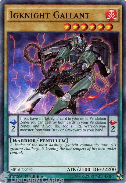 MP16-EN069 Igknight Gallant Common 1st Edition Mint YuGiOh Card
