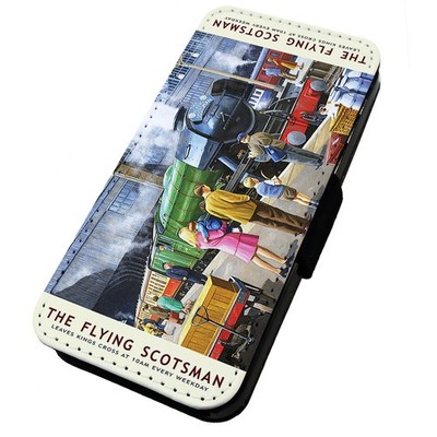Bedruckte Flip Handyhülle iPhone, Samsung & Huawei Rail Poster The Flying Scotsman