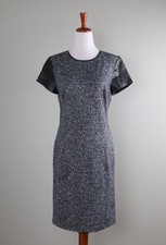 MICHAEL MICHAEL KORS NWT $225 Lamb 100% Leather Trim Lined Sheath Dress Size 4
