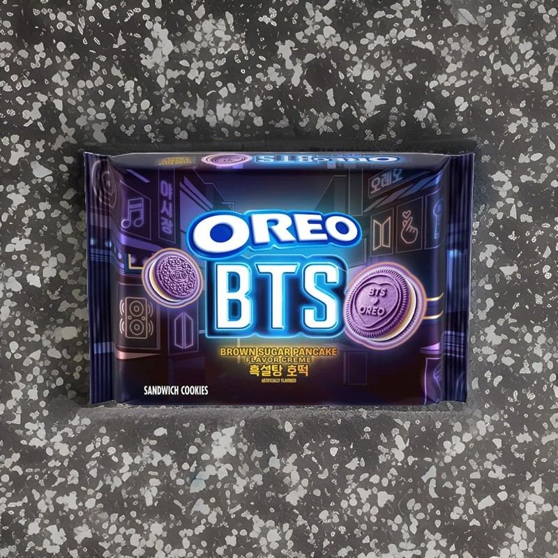 BTS Music Band Oreo Brown Sugar Pancake Flavored Cream Cookies Limited Edition