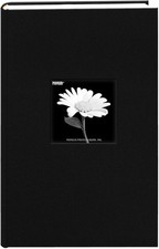 Fabric Frame Cover Photo Album 300 Pockets Hold 4x6 Photos, Deep Black
