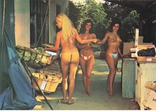 VAR  ILE DU LEVANT ( centre naturiste ) l'heure du marché