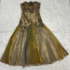 elegant gold formal dress Elegant White And Gold Mermaid Prom Dress Sequins High Collar Chiffon main image 1