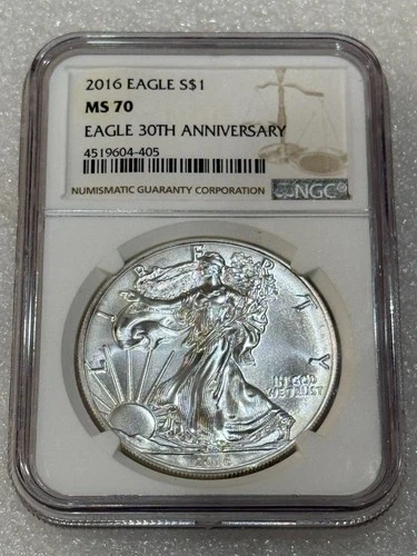 2016 Silver Eagle  NGC MS 69 Brown Label ~ Pristine ~ NO SPOTS (405)