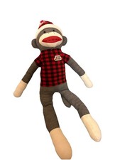 Jumbo Sock Monkey 48 inch Plush Dan Dee Collectors Choice Red Buffalo Plaid