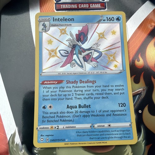 Inteleon SV027/SV122 Shiny Rare Shining Fates Shiny Vault Pokemon Holo NM