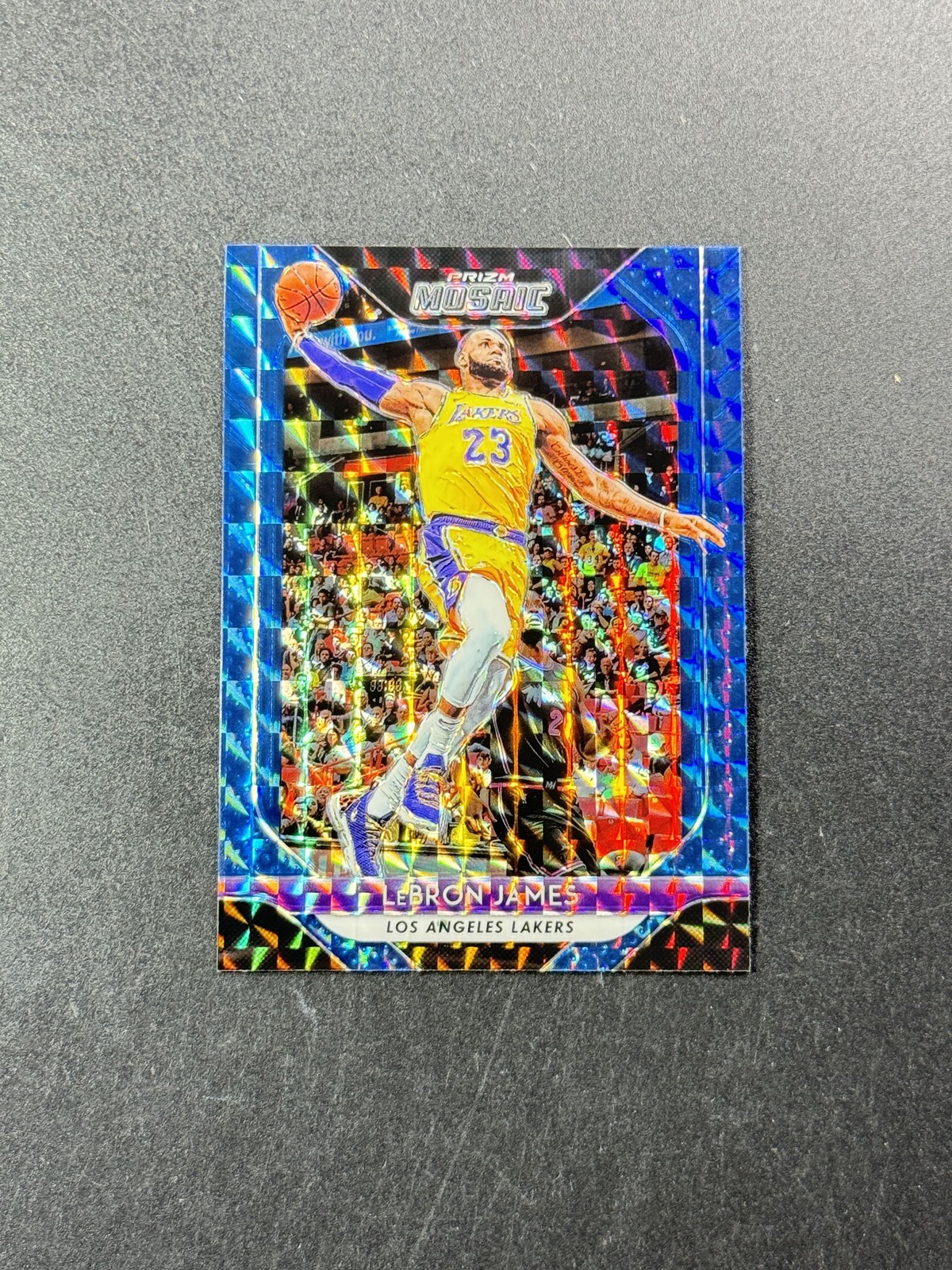 2018-19 Panini Prizm Mosaic Blue LeBron James #65