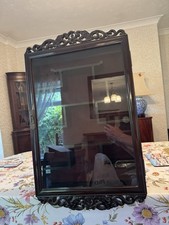 Vintage Chinese rosewood wall-mounted curio display cabinet
