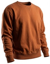 Hanes ComfortWash Men  s Crewneck Sweatshirt Large Rust Brown Pullover