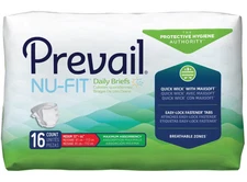 Nu-Fit Incontinence Briefs, Unisex Disposable Adult Diapers with Tabs for Men...