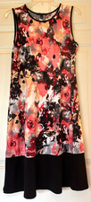 Tiana B Dress Black Floral Sleeveless Size Womens S