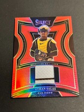 2025 Panini Select - Ethan Salas #SS-ES Selective Swatches Red Prizm /99