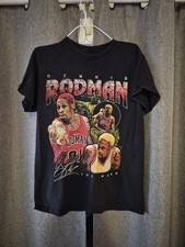 Dennis Rodman Shirt Men's Medium Short Sleeve T-Shirt Chicago Bull Rap Tee