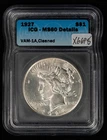 1927 $1 Silver Peace Dollar - VAM-1A - ICG MS 60 Dets - SKU-X6698