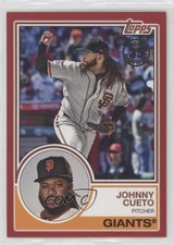 2018 Topps Update 1983 Topps Design Red 3/10 Johnny Cueto #83-32 0o9y