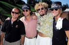 Joe Pesci Eddie Van Halen Sammy Hagar and Bret Michaels Old Photo