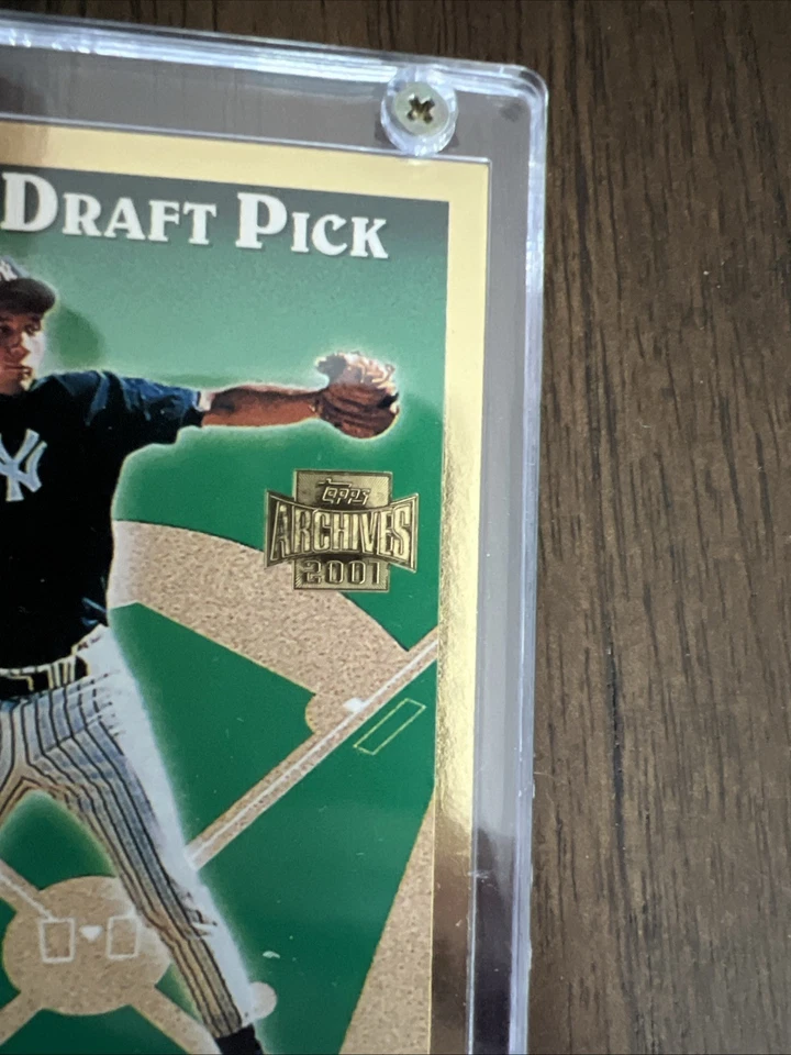 2001 TOPPS ARCHIVES GOLD BORDER DEREK JETER #6 1993 RC YANKEES ROOKIE HOF - Image 4 of 4