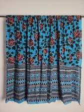 Indian Dupatta Silk Scarf Party Wedding Chunni Mendhi Blue Sequin