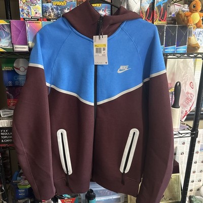 Nike Tech Fleece Windrunner Burgundy Crush Size Small Full Zip Hoodie HQ3746 652