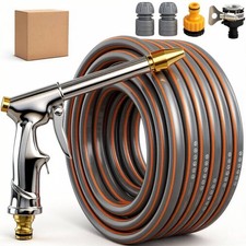 Garden Hose Pipe Heavy Duty Reinforced 20/30/40M Hose +High Pressure Spray Gun