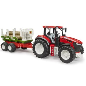 Bruder Roadmax Tractor with Trailer and 3 Logs