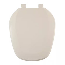 Toilet Seat Eljer Emblem Round Closed Square Front in Natural Stain Resistant
