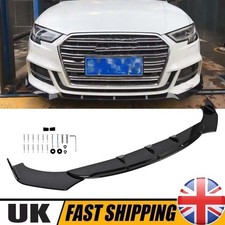 Glossy Black Front Bumper Chin Lip Spoiler Splitter For Audi A6 S6 RS6 A5 S5 A7