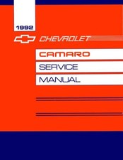 1992 Chevrolet Camaro Factory Shop Service Manual 1992 Chevrolet Camaro Factory Shop Service Manual