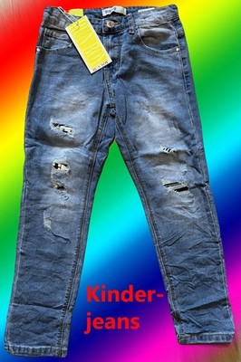 Kinderjeans Hose Jungen Jeans Stonewashed Stretch Gr. 122-170 *Neu ripped look