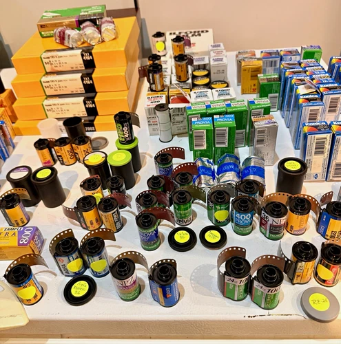 Expired Film Lot 175 + Rolls over 700 Sheets Kodak Fuji Agfa Frozen Stored - product listing photo