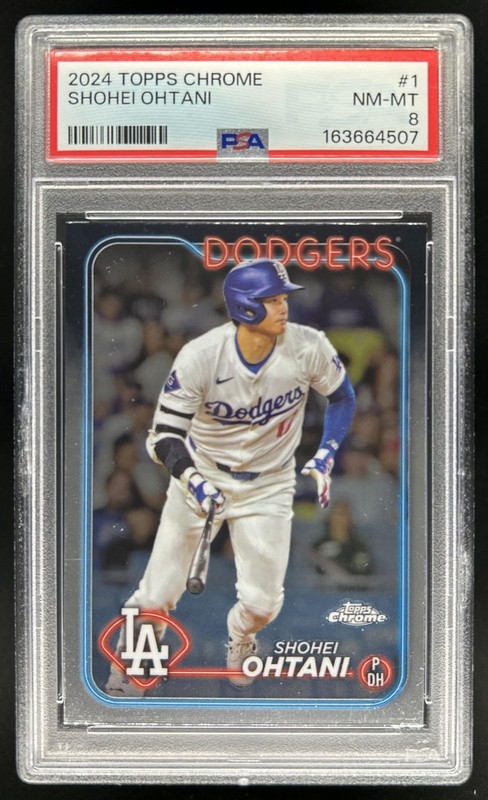 2024 Topps Chrome Shohei Ohtani #1 Dodgers PSA 8