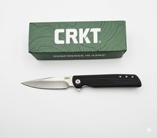 CRKT LCK+ Everyday Carry Assisted  Opening Pocket Knife Black Handle, Large 3801