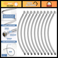10-Pack 24" Faucet Supply Lines 1/2" FIP x 3/8" COMP, Stainless Steel Braided Ho