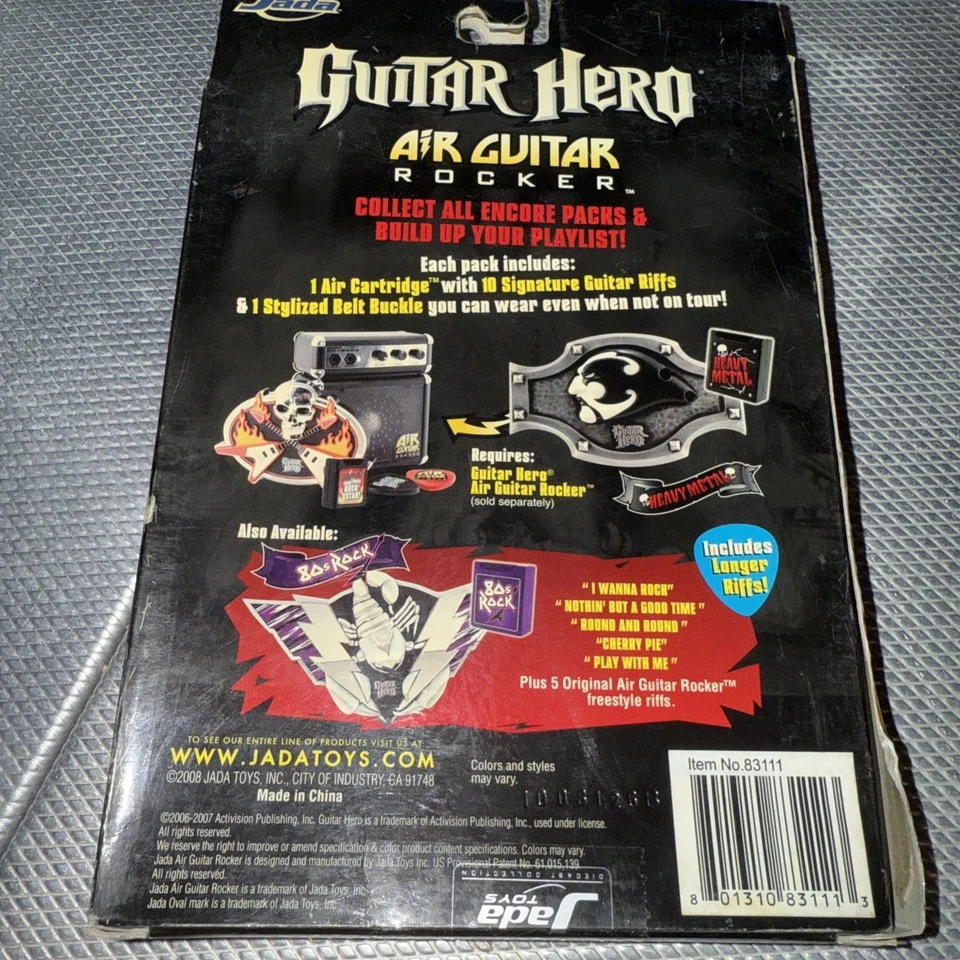 Jada: Guitar Hero Air Guitar Rocker Kit Encore Pack -Heavy Metal 5 Famous Tracks - Image 2 of 4