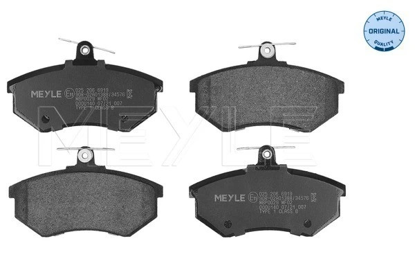 Plaquettes de frein Meyle 025 206 6919 pour freins à disque compatibles avec OE 357 698 1