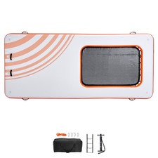 Aufblasbares Trampolin Schwimmdock 4,57x1,98m Wasserdock-Schwimmplattform