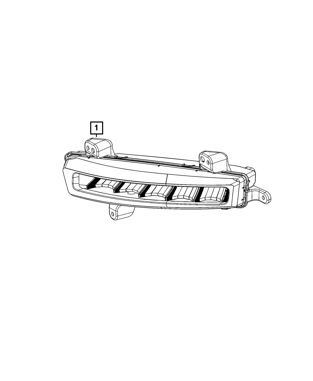 Faro de niebla izquierdo para Jeep Wagoneer 2022-2024 (N/P 68425741AB)