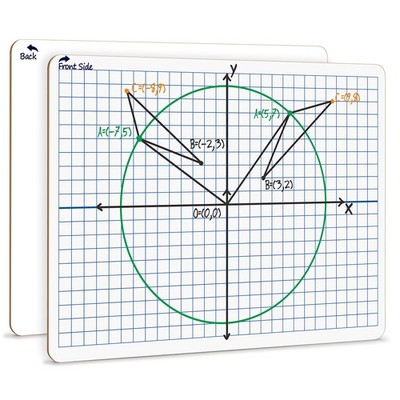 Scribbledo Dry Erase XY Axis Graph Lap Boards 9  X 12  for Student a