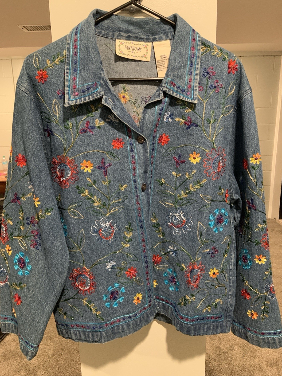 Embroidered Denim Jacket Beautifully Designed Very Colorful