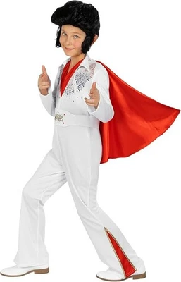 MORPH COSTUMES Boys Elvis Rockstar Costume Kids Vegas Popstar King Disco Fancy Dress 3 - 14 Yrs