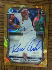 Deniel Ortiz 2026 Bowman 1st Chrome Prospects Auto Gold Lava 25/50