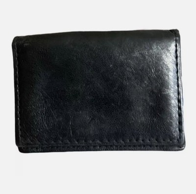 Dsquared2 Black Genuine Leather Bifold Credit Card Cash Money Holder Wallet