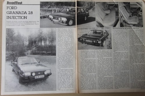 Original 1981 Motor mag road test No 56/81 (folded) FORD GRANADA 2.8 INJECTION