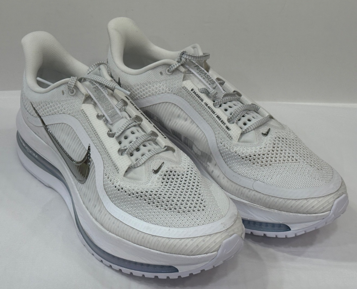 Nike Air Zoom Pegasus Premium SZ 15 Men White Metallic Silver