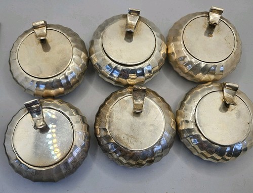 Silver Plated Votive Candle Holder Tea Light Flip Lid Lot Chafing Dish Warmer x6