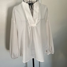 Banana Republic White Blouse Lightweight Size S