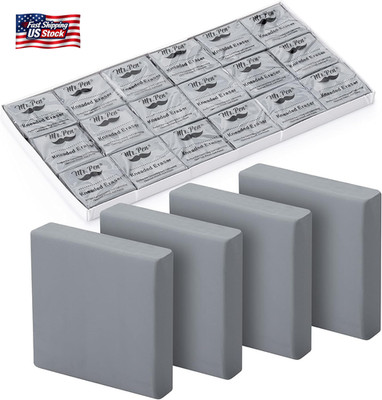 Mr. Pen- Kneaded Erasers, 1.44'' X 1.36'', 18 Pack, Gray, Soft Moldable Art Eraser