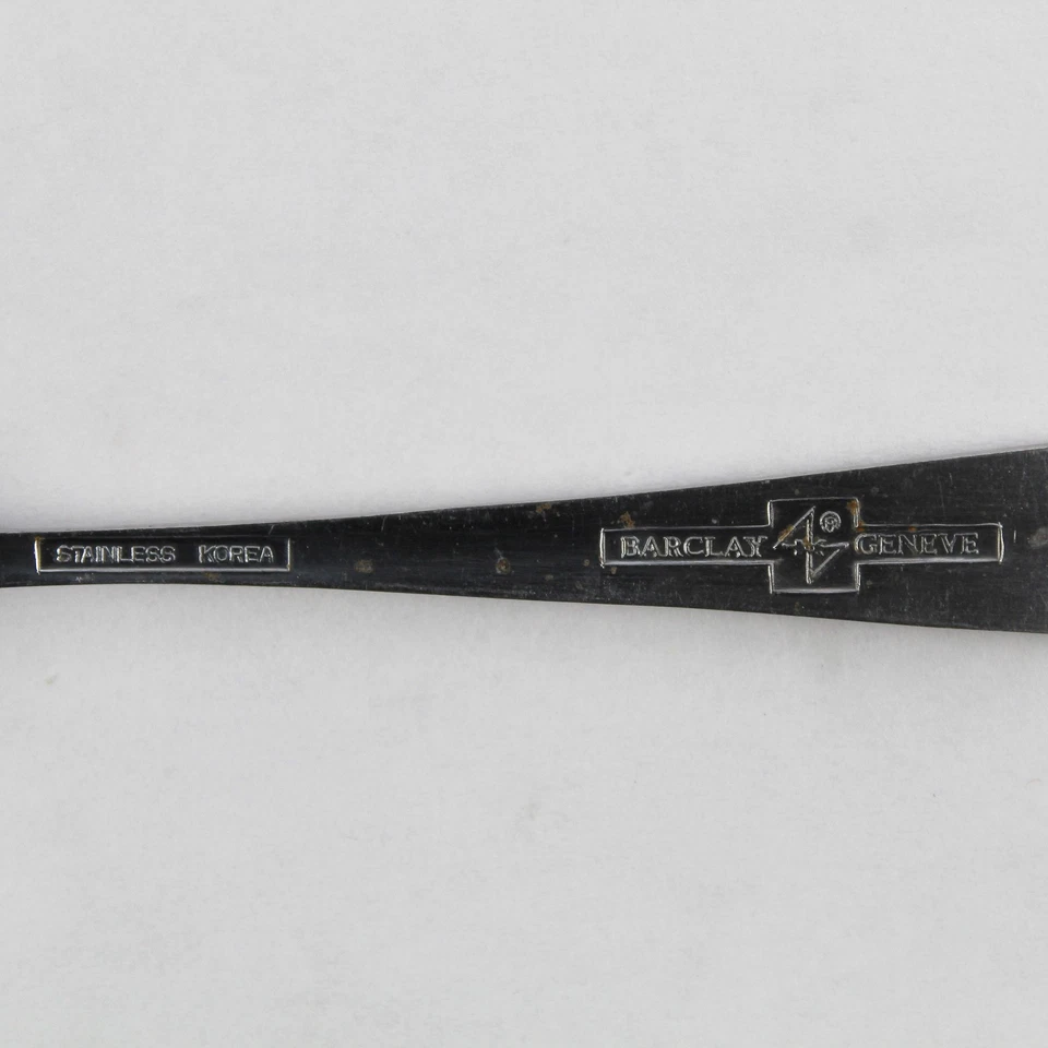 Лот из 6 чайных ложек Barclay Geneve Oyster Bay 6 дюймов столовые приборы из нержавеющей стали - Изображение 3 из 4