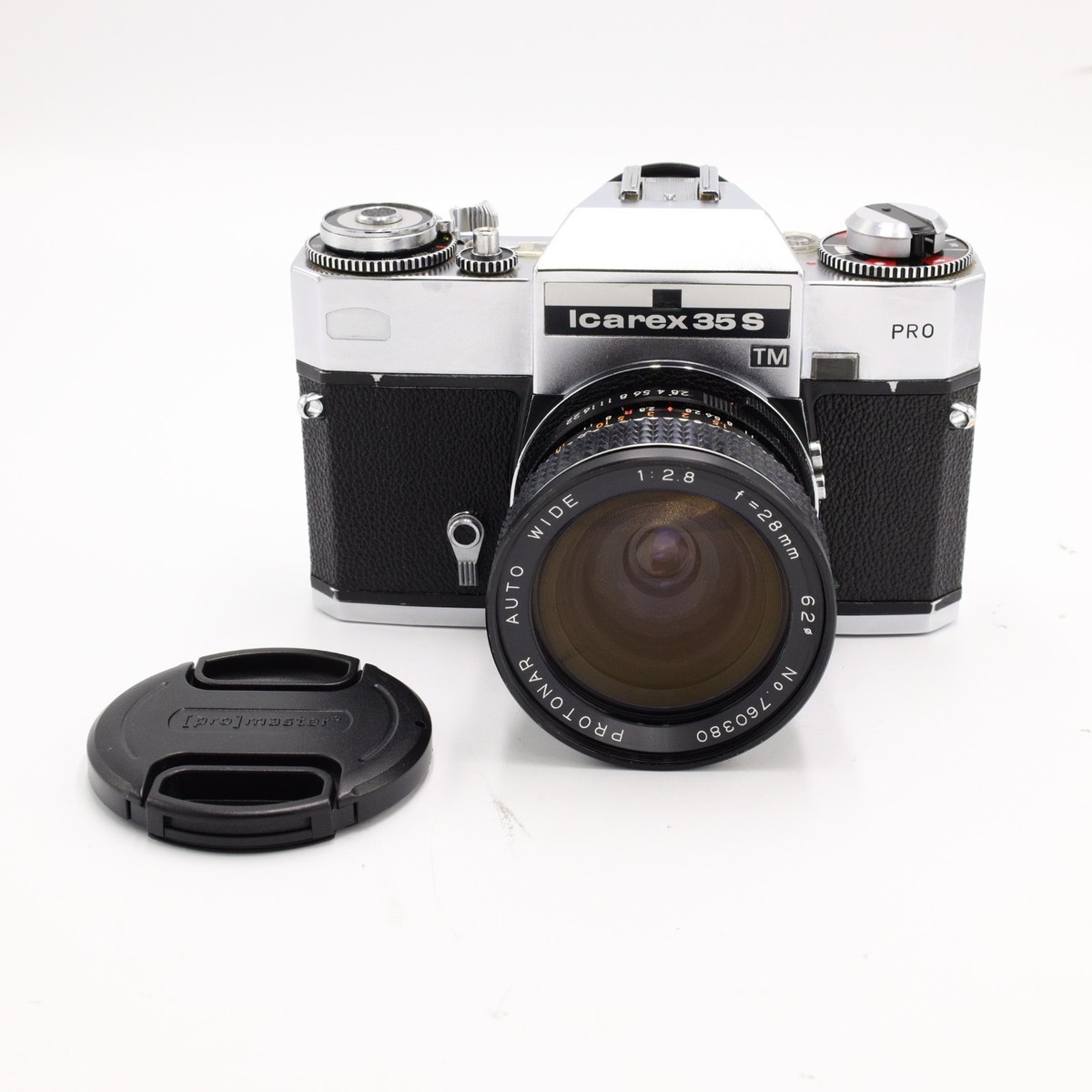 Zeiss Ikon Voigtländer Icarex 35S TM Pro 35mm SLR Camera w/ 28mm